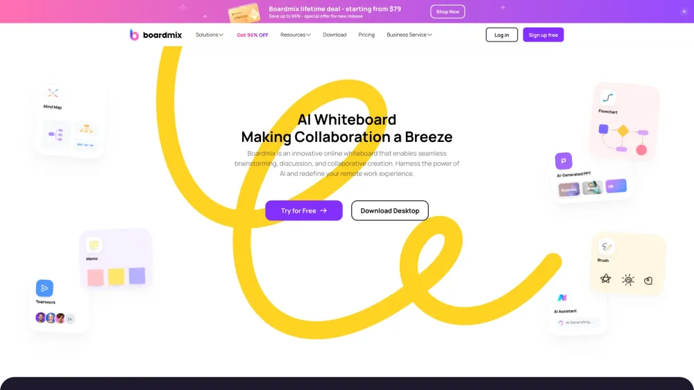 Boardmix Online Whiteboard website screenshot