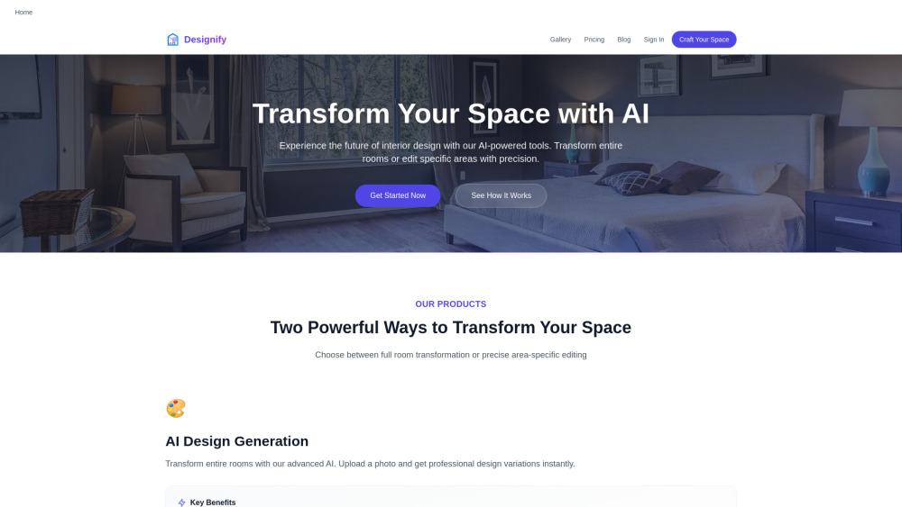 Designify Ai website screenshot
