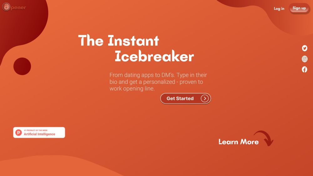 Opener website screenshot