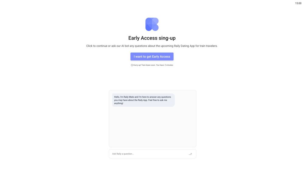 Raily website screenshot