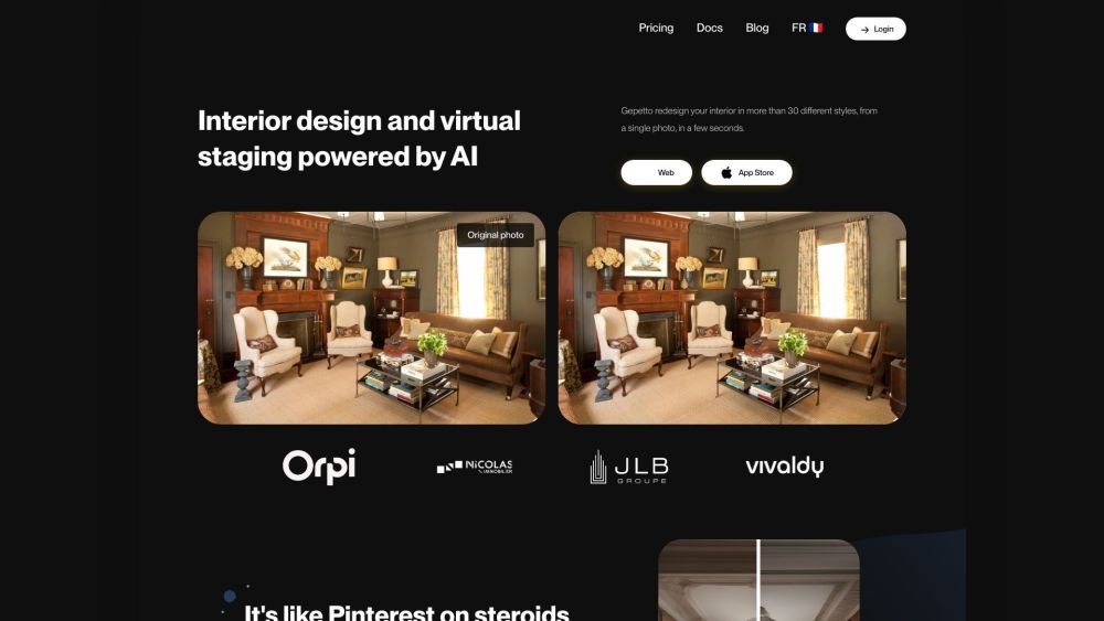 Gepetto website screenshot