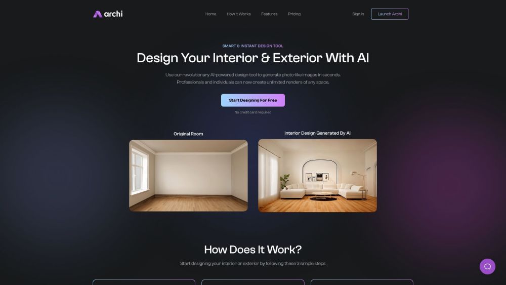 Archi Ai website screenshot