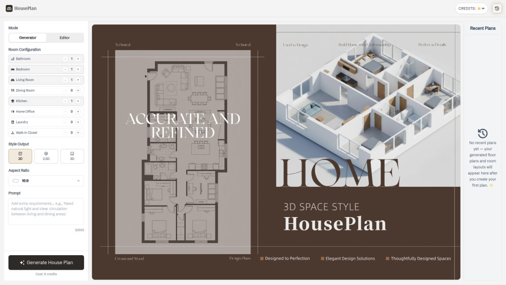 Houseplan website screenshot
