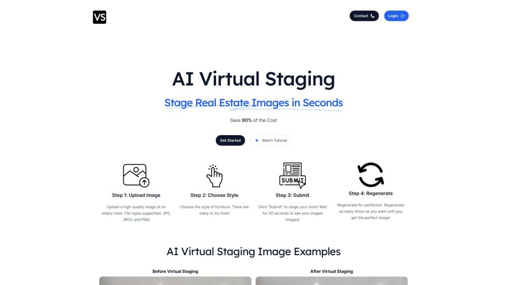 Virtualstaging Art website screenshot
