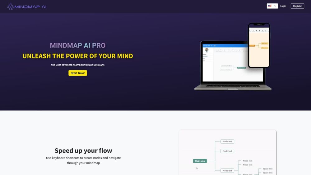 Mindmap Ai website screenshot