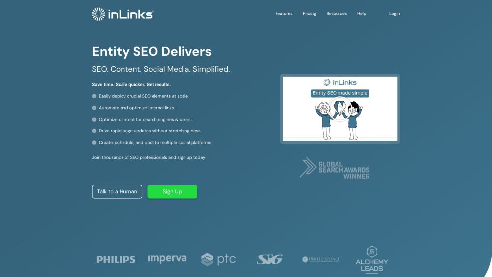 Inlinks Net website screenshot