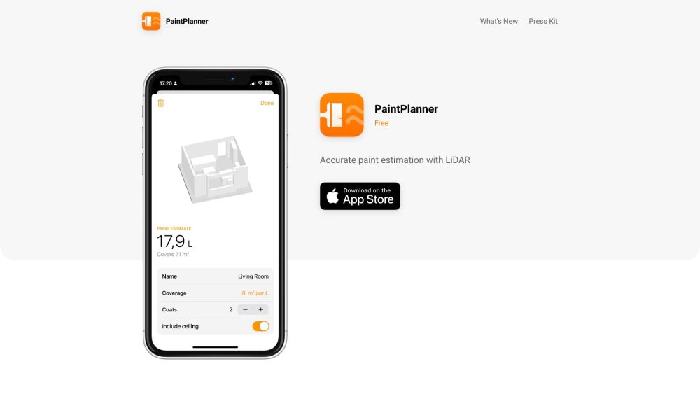 Paintplanner website screenshot