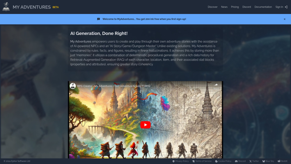 My Adventures Ai website screenshot