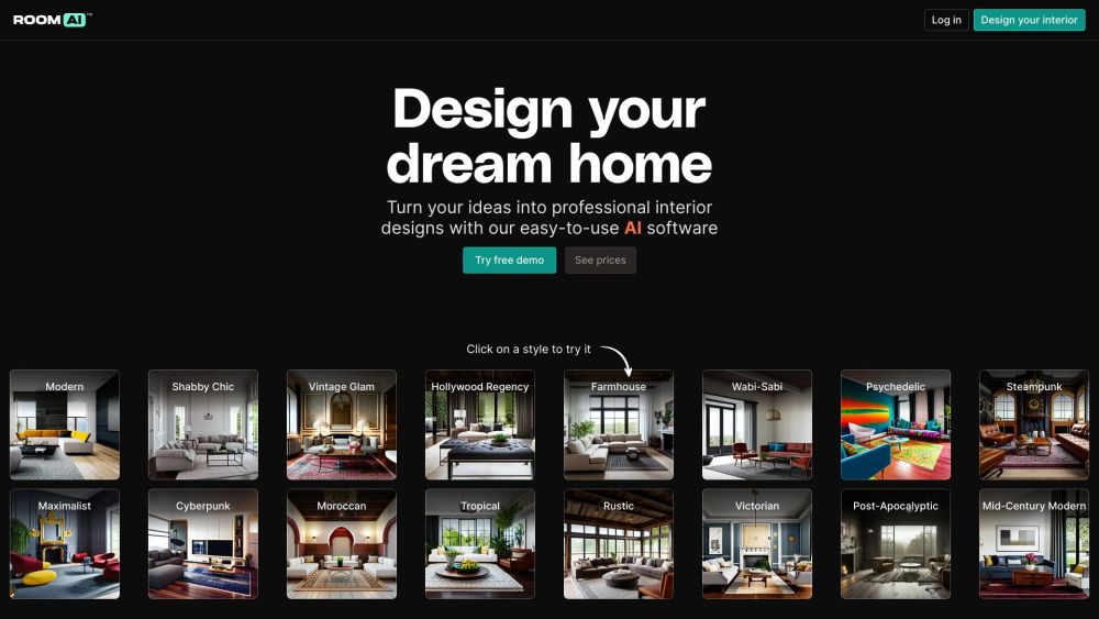 Room Ai website screenshot