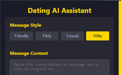 Dating Ai Assistant website screenshot
