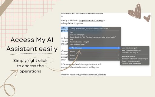My Ai Assistant website screenshot