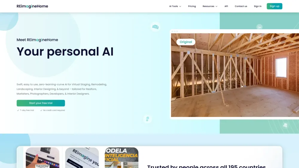 Reimagine Home website screenshot