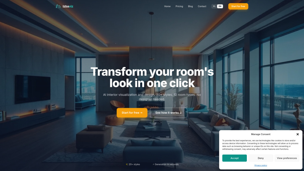 Izbaviz website screenshot