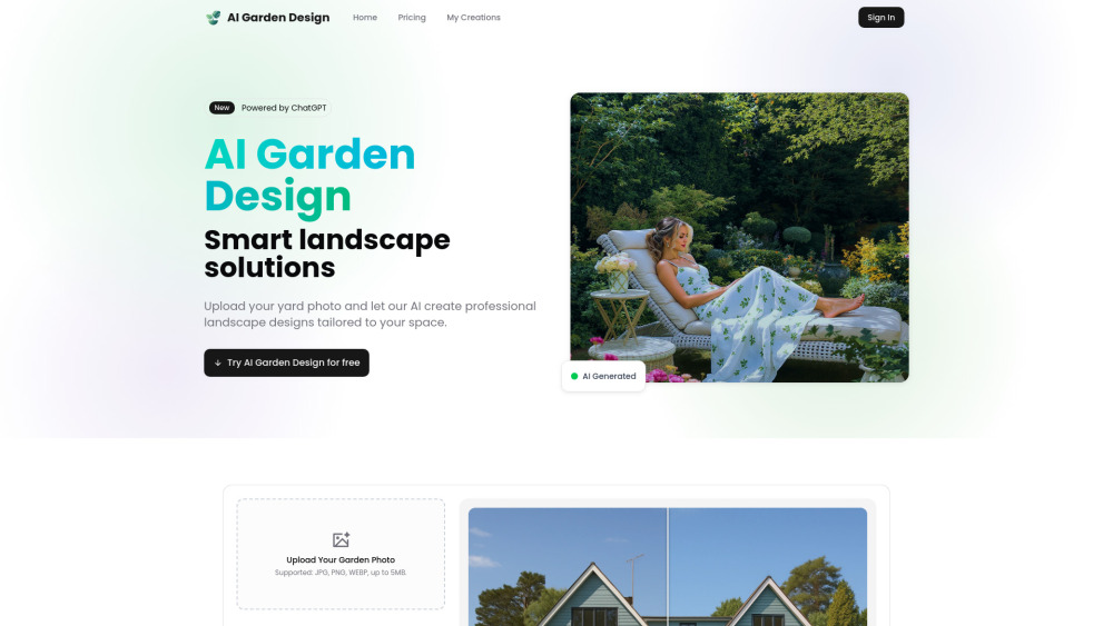 Ai Garden Design website screenshot