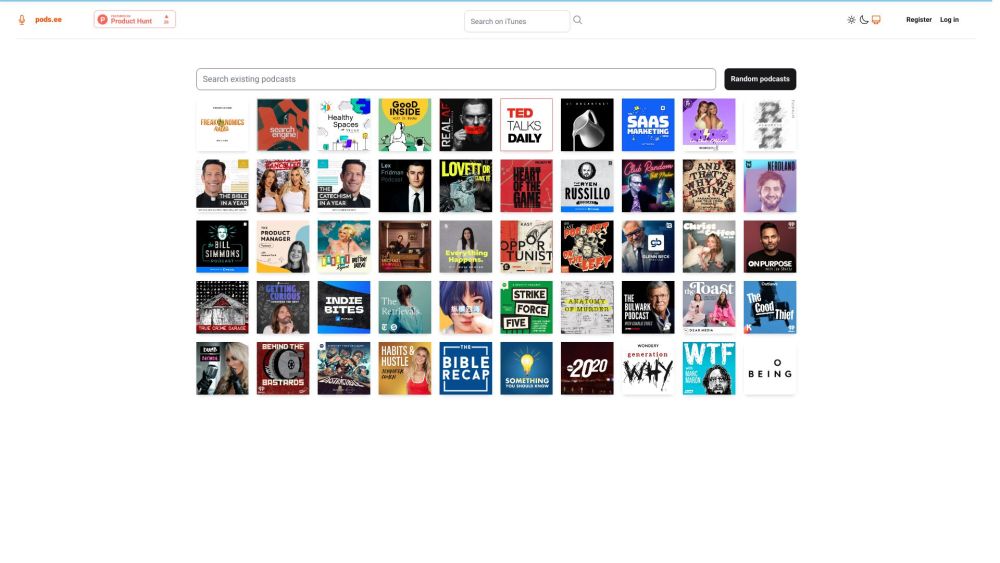 Podsee website screenshot