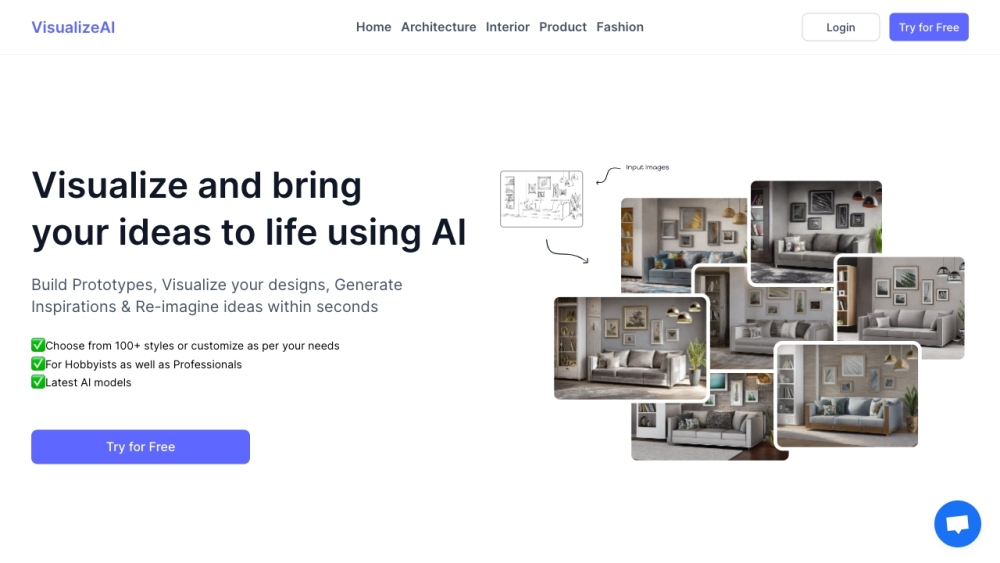 Visualizeai website screenshot