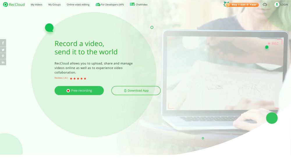Reccloud website screenshot