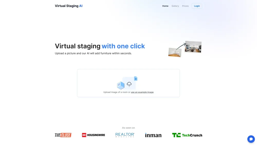 Virtual Staging Ai website screenshot