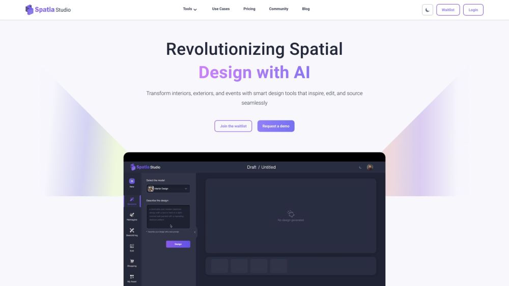 Spatia website screenshot