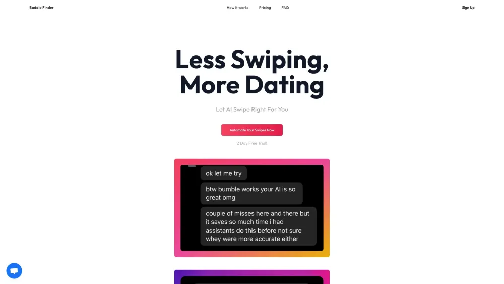 B website screenshot