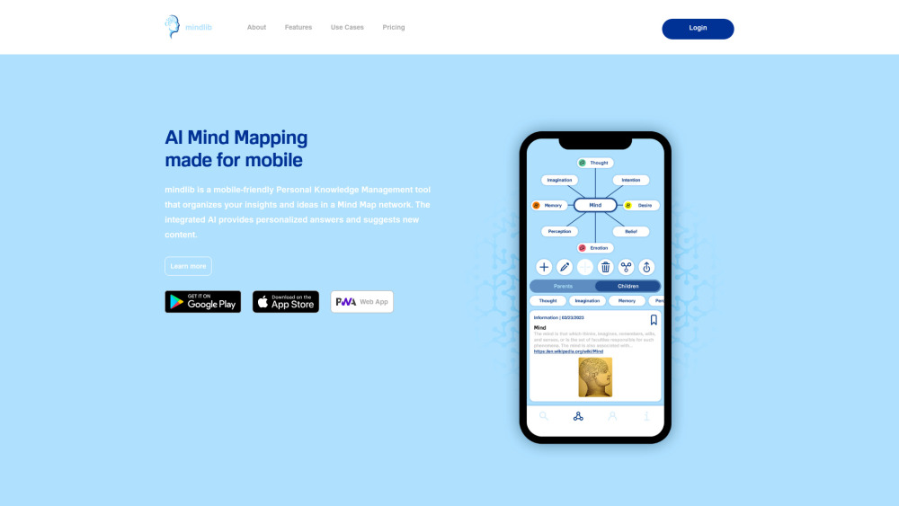 Mindlib website screenshot