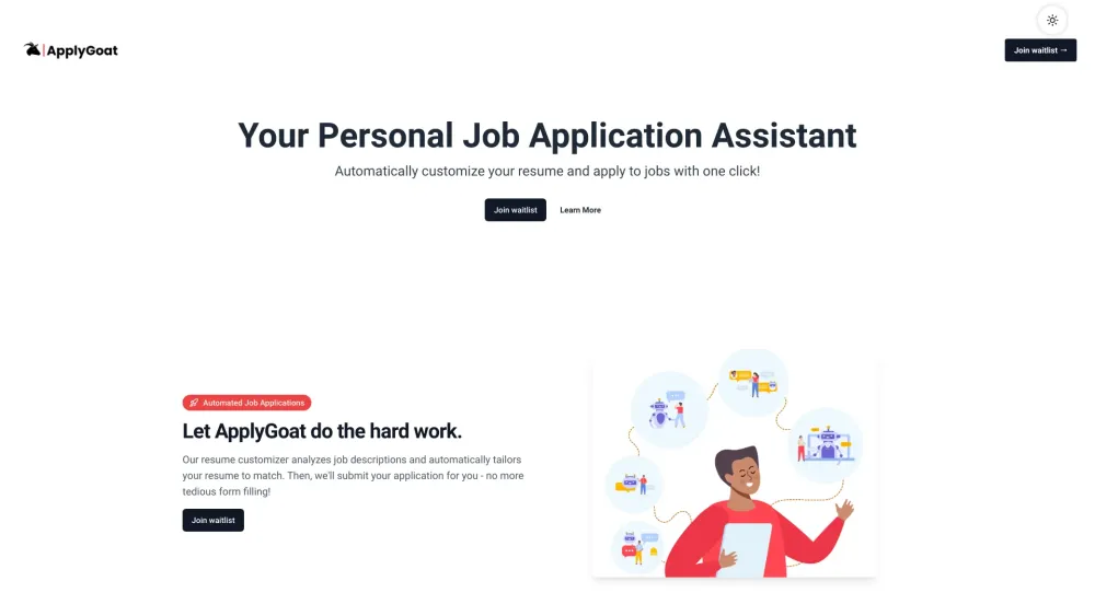 ApplyGoat website screenshot