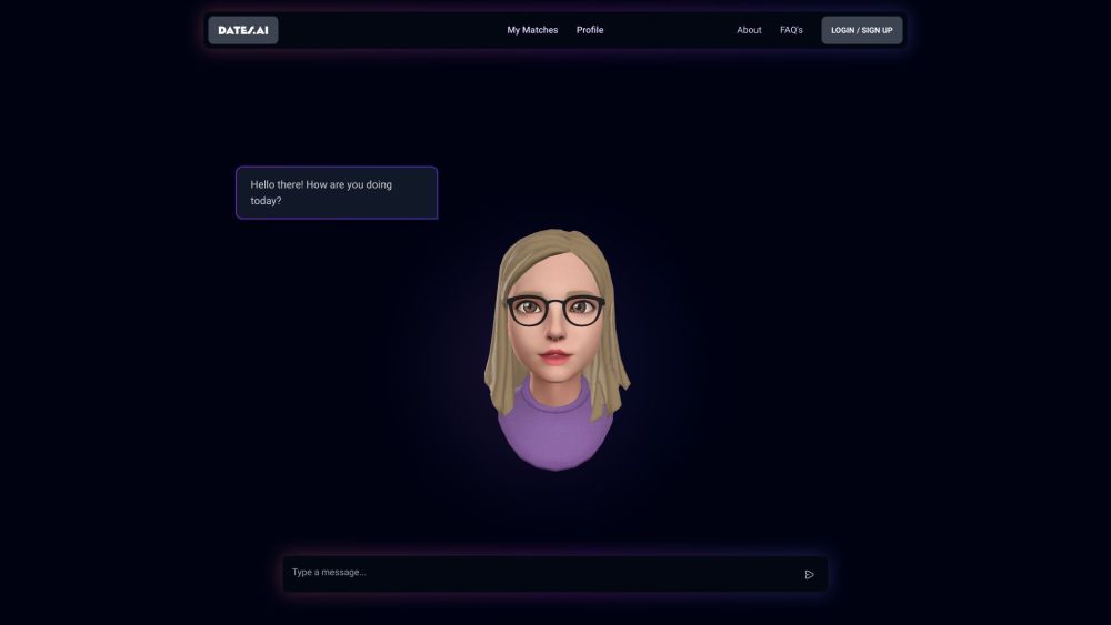 Dates Ai website screenshot