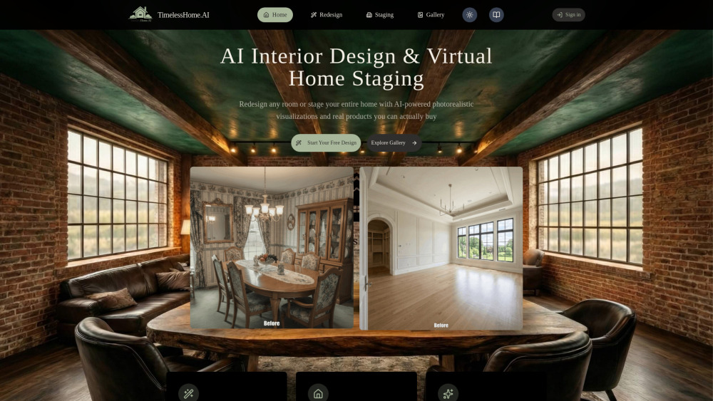 Timelesshome Ai website screenshot