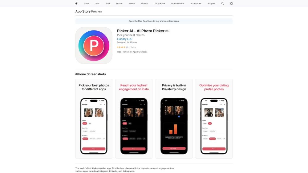 Picker Ai website screenshot