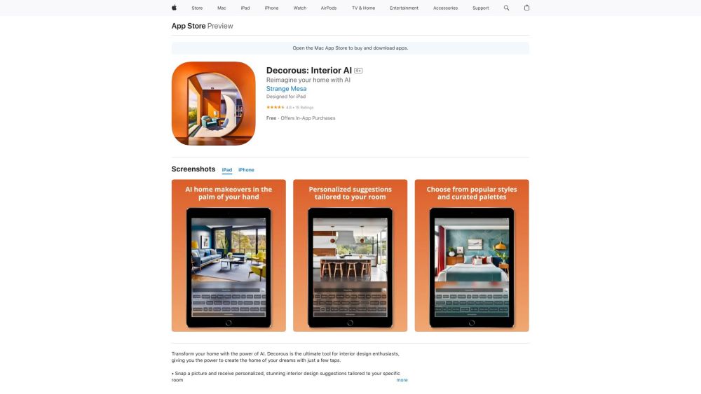 Decorous website screenshot