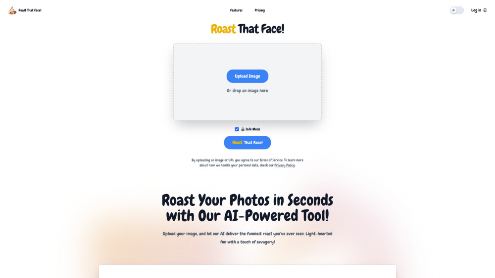 Roast That Face website screenshot
