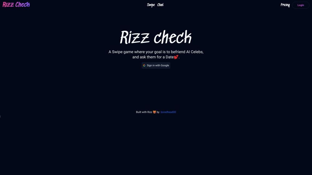 Rizz Check website screenshot