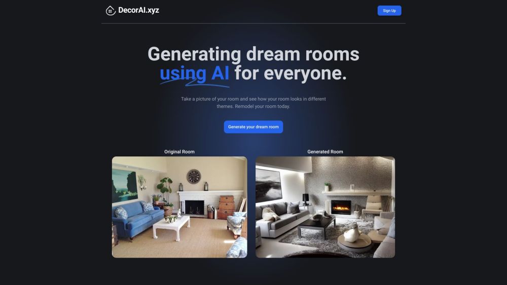 Decorai Xyz website screenshot