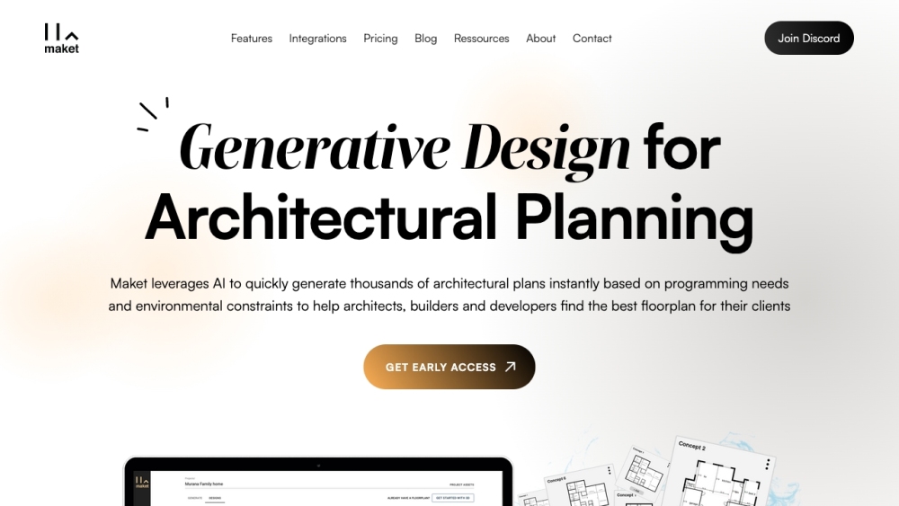Maket website screenshot