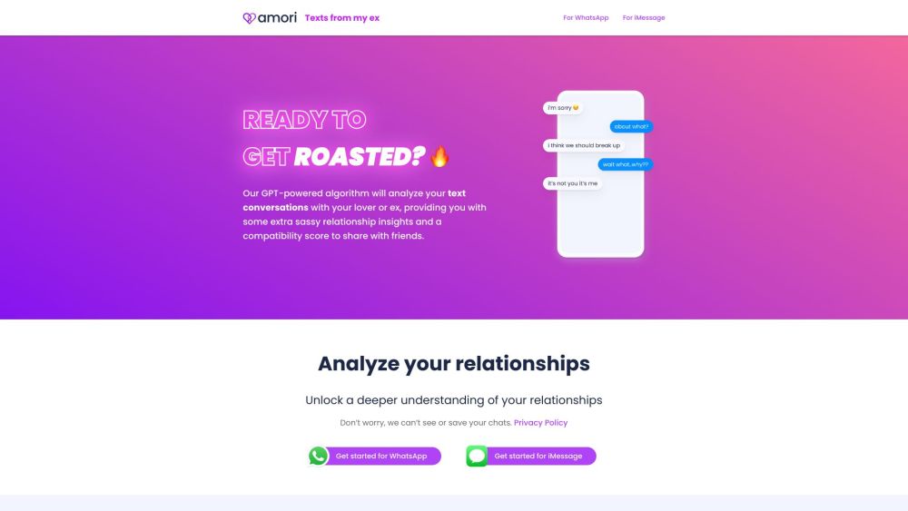 T website screenshot
