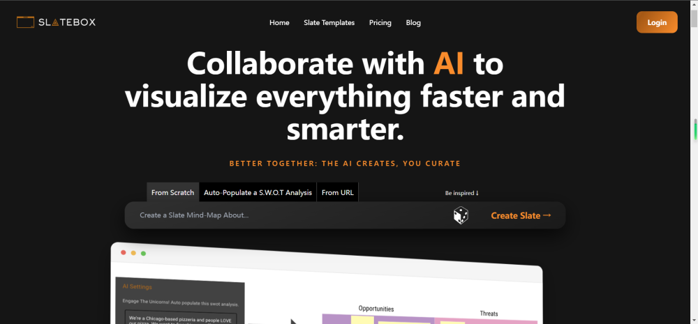 Slatebox Text To Mindmaps And More website screenshot