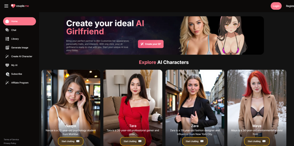 Couple Me website screenshot