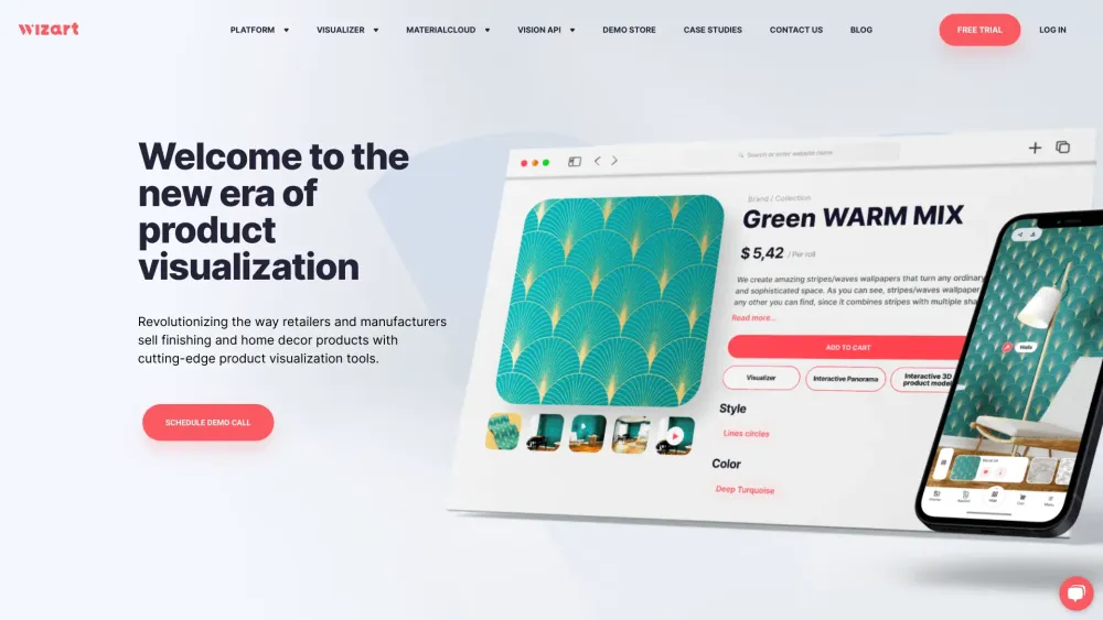 Wizart Ai website screenshot