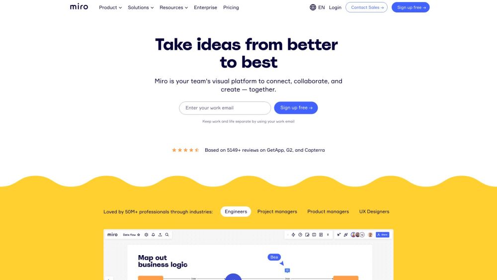 Miro website screenshot