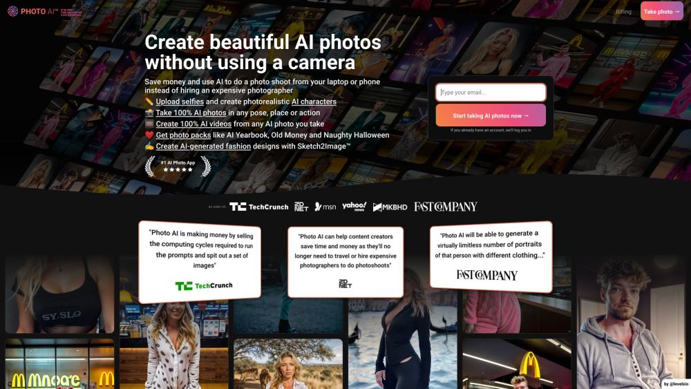 Photoai Io website screenshot