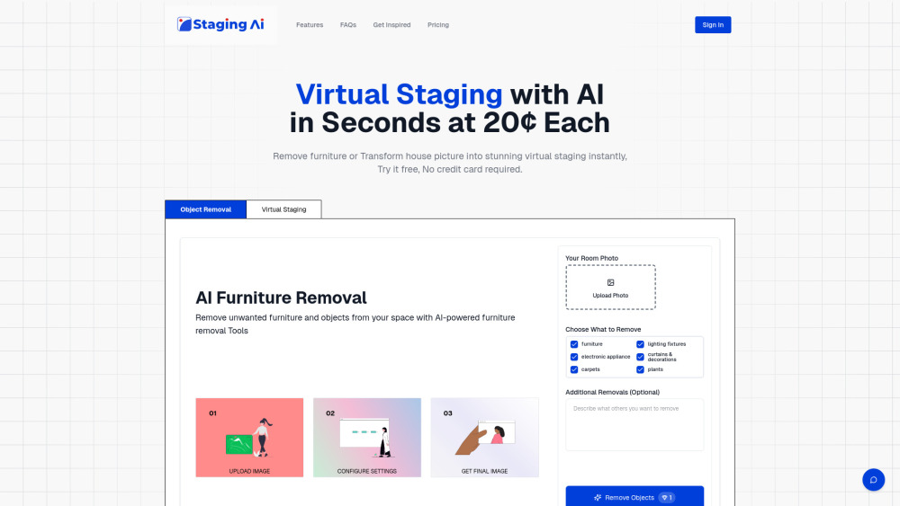 Staging Ai website screenshot