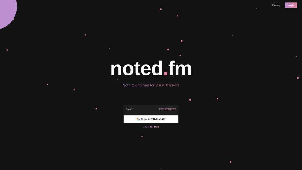 Noted Fm website screenshot