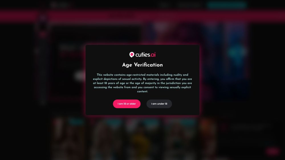 Cuties Ai website screenshot