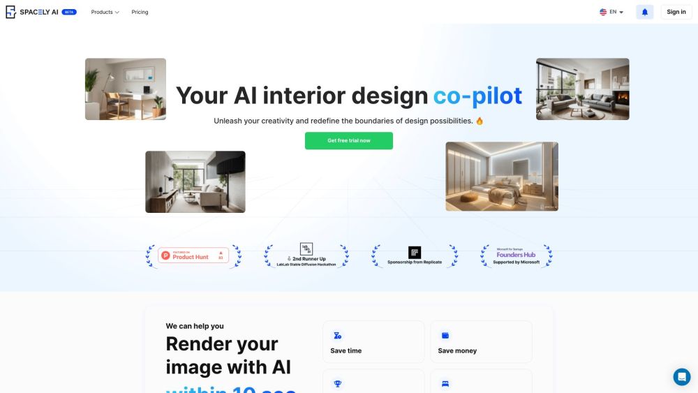 Spacely Ai website screenshot