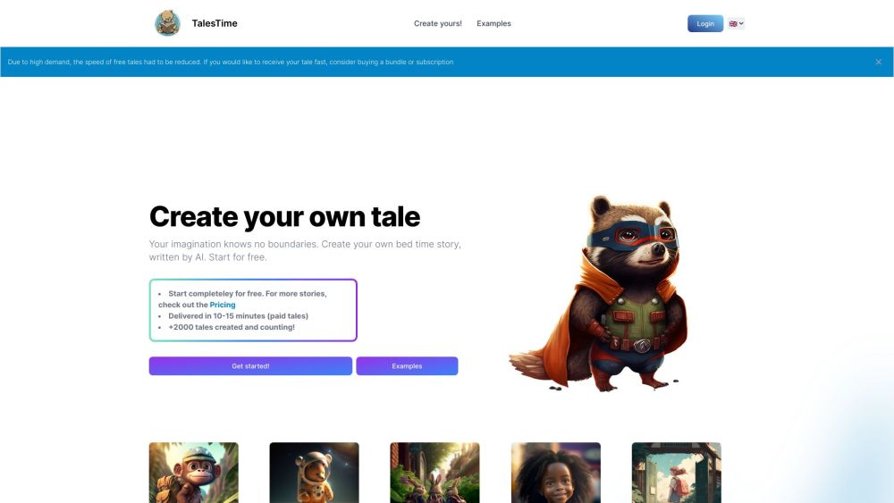 T website screenshot