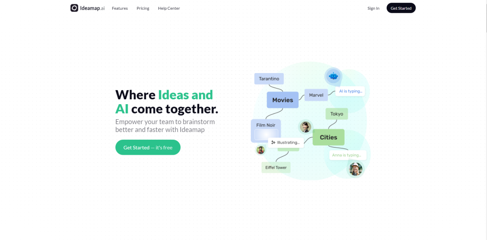 Ideamap website screenshot