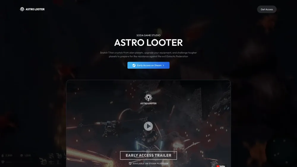 Astro Looter website screenshot