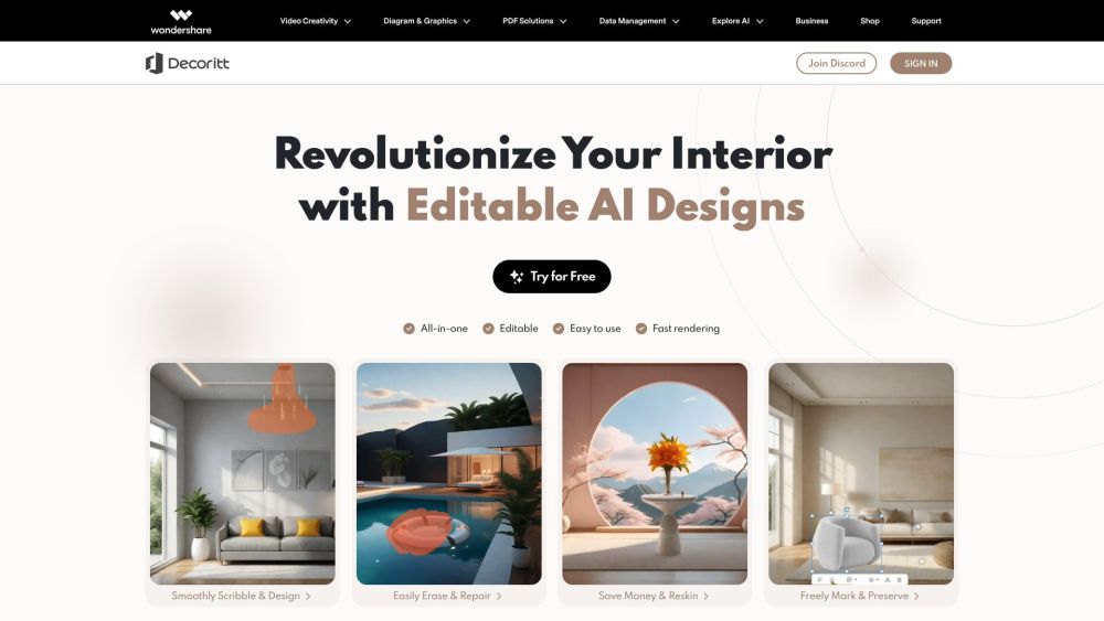 Decoritt website screenshot