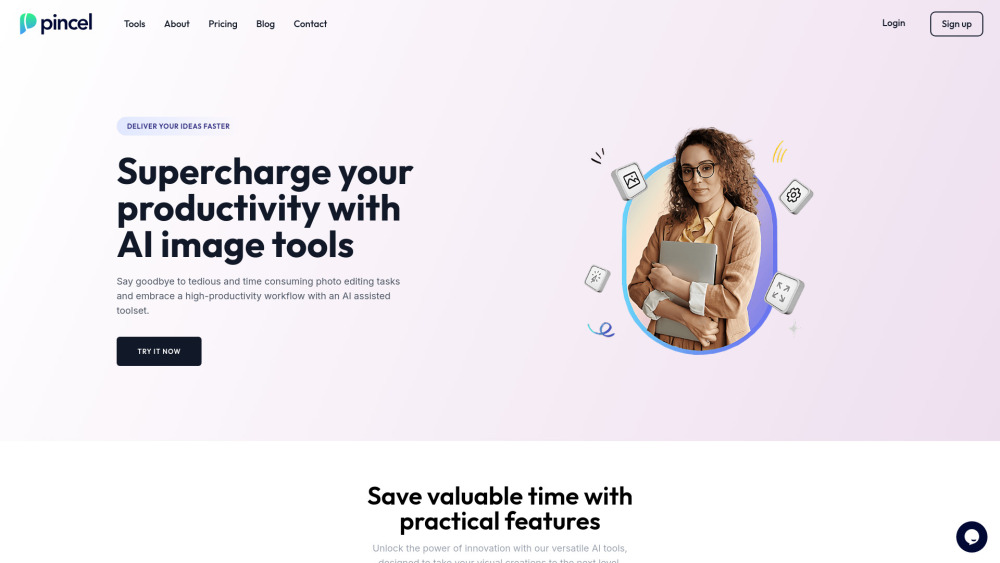 Pincel App website screenshot