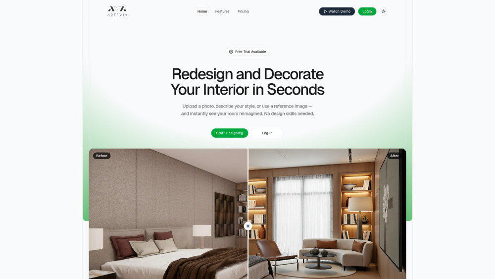 Artevia website screenshot